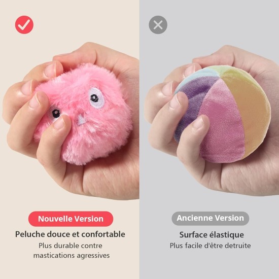Vonsera Cat Balls, Interactive Cat Toy Ball, Interactive Play Ball with Sound Plush Ball, Cat Ball with Catnip and Lifelike Animal Sounds for Cats Vonsera Cat Balls, Interactive Cat Toy Ball, Interactive Play Ball with Sound Plush Ball, Cat Ball with Catnip and Lifelike Animal Sounds for Cats