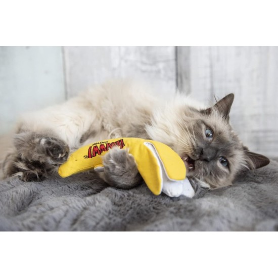 YEOWWW! Peeled Banana Catnip Cat Toy Yellow 6" YEOWWW! Peeled Banana Catnip Cat Toy Yellow 6"