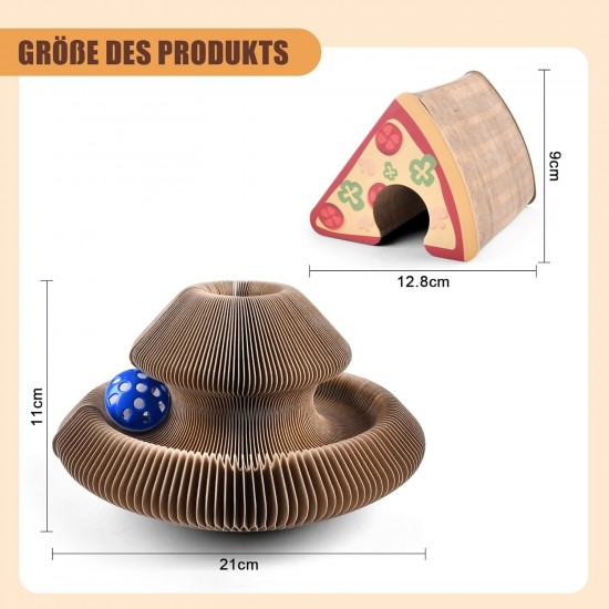 ZOBMIO Kratzbrett für Katzen Käse, Katzenspielzeug, Kratz Donut, Kratzpappe, Pappring, Glockenball,Interaktives Kratzspielzeug für Katzen ZOBMIO Kratzbrett für Katzen Käse, Katzenspielzeug, Kratz Donut, Kratzpappe, Pappring, Glockenball,Interaktives Kratzspielzeug für Katzen