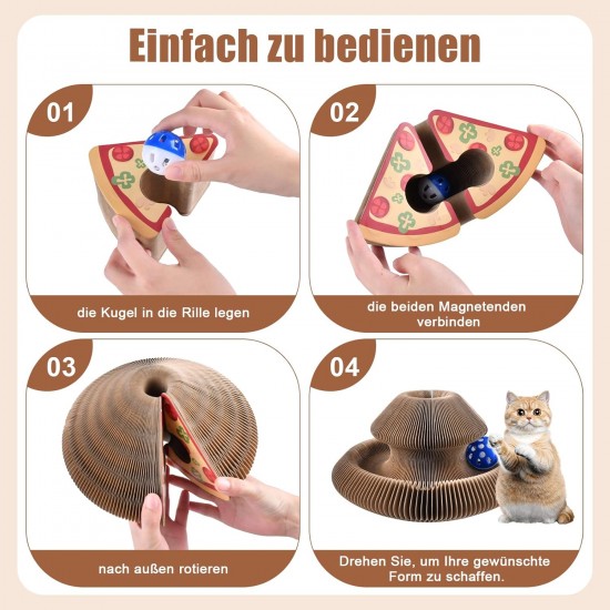 ZOBMIO Kratzbrett für Katzen Käse, Katzenspielzeug, Kratz Donut, Kratzpappe, Pappring, Glockenball,Interaktives Kratzspielzeug für Katzen ZOBMIO Kratzbrett für Katzen Käse, Katzenspielzeug, Kratz Donut, Kratzpappe, Pappring, Glockenball,Interaktives Kratzspielzeug für Katzen