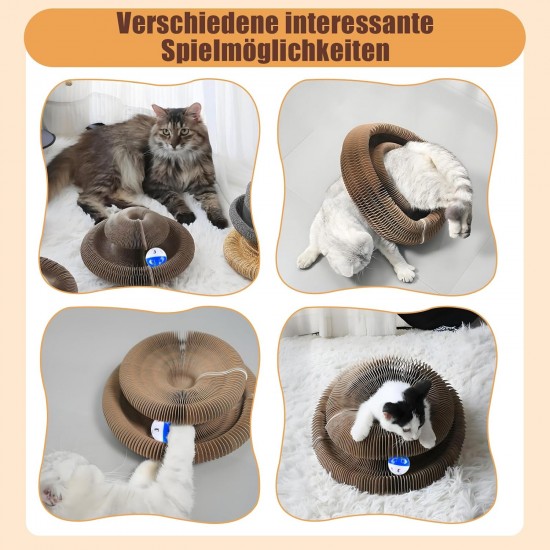ZOBMIO Kratzbrett für Katzen Käse, Katzenspielzeug, Kratz Donut, Kratzpappe, Pappring, Glockenball,Interaktives Kratzspielzeug für Katzen ZOBMIO Kratzbrett für Katzen Käse, Katzenspielzeug, Kratz Donut, Kratzpappe, Pappring, Glockenball,Interaktives Kratzspielzeug für Katzen