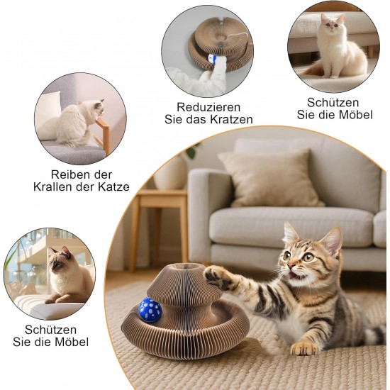 ZOBMIO Kratzbrett für Katzen Käse, Katzenspielzeug, Kratz Donut, Kratzpappe, Pappring, Glockenball,Interaktives Kratzspielzeug für Katzen ZOBMIO Kratzbrett für Katzen Käse, Katzenspielzeug, Kratz Donut, Kratzpappe, Pappring, Glockenball,Interaktives Kratzspielzeug für Katzen