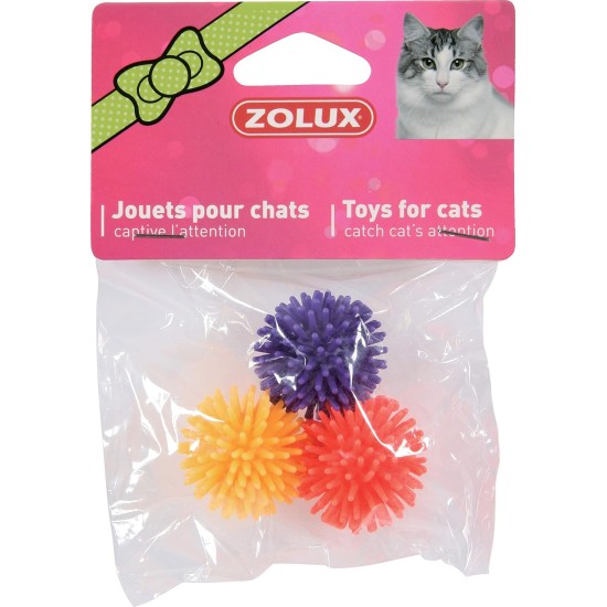 Zolux Pack of 3 Star Toy Balls for Cats 4 cm Zolux Pack of 3 Star Toy Balls for Cats 4 cm
