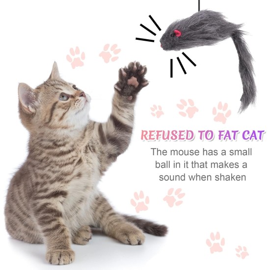 tao pipe Pack of 2 Cat Toys Self-Employment Hanging Frame Cat Toy with Elastic Mouse, Interactive Dancer Cat Toy Mice for Cat Run and Boredom Interactive tao pipe Pack of 2 Cat Toys Self-Employment Hanging Frame Cat Toy with Elastic Mouse, Interactive Dancer Cat Toy Mice for Cat Run and Boredom Interactive