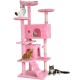 Cat Scratching Post Activity Scratching Posts Cat Tower Height 139cm Play Tower for Cats with 2 Caves, 3 Platforms, 2 Sisal Balls, Climbing Tree, Multiple Levels, Ideal for 3-4 Cats, Pink Cat Scratching Post Activity Scratching Posts Cat Tower Height 139cm Play Tower for Cats with 2 Caves, 3 Platforms, 2 Sisal Balls, Climbing Tree, Multiple Levels, Ideal for 3-4 Cats, Pink