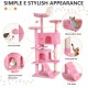 Cat Scratching Post Activity Scratching Posts Cat Tower Height 139cm Play Tower for Cats with 2 Caves, 3 Platforms, 2 Sisal Balls, Climbing Tree, Multiple Levels, Ideal for 3-4 Cats, Pink Cat Scratching Post Activity Scratching Posts Cat Tower Height 139cm Play Tower for Cats with 2 Caves, 3 Platforms, 2 Sisal Balls, Climbing Tree, Multiple Levels, Ideal for 3-4 Cats, Pink