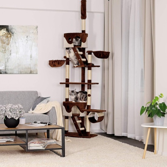 Cat Scratching Post, scratching post for Cats, Ceiling Height (Adjustable with Ceiling Clamp) 240-260 cm Cat Scratching Post, scratching post for Cats, Ceiling Height (Adjustable with Ceiling Clamp) 240-260 cm