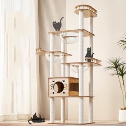 Cat Tower Wooden Large Stationary Stylish Large Cat Slim Multiple Cats with Viewing Deck Playground Adult Cats Height 180cm Sturdy Cat Tower Medium Size Cat Tower Wooden Large Stationary Stylish Large Cat Slim Multiple Cats with Viewing Deck Playground Adult Cats Height 180cm Sturdy Cat Tower Medium Size