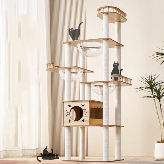 Cat Tower Wooden Large Stationary Stylish Large Cat Slim Multiple Cats with Viewing Deck Playground Adult Cats Height 180cm Sturdy Cat Tower Medium Size Cat Tower Wooden Large Stationary Stylish Large Cat Slim Multiple Cats with Viewing Deck Playground Adult Cats Height 180cm Sturdy Cat Tower Medium Size