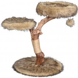 Designer Scratching Tree Post with Natural Trunks and Play Balls, Cat Furniture with Jute Scratching Posts and Plush Lying Areas Designer Scratching Tree Post with Natural Trunks and Play Balls, Cat Furniture with Jute Scratching Posts and Plush Lying Areas
