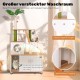 FANTASK 175 cm Cat Scratching Post with Cat Cabinet, Cat Tree with Scratching Board & Entrance & Play Ball & Ladder & Artificial Plant, Cat House Cat Scratching Post Large with Cave, Cat Furniture FANTASK 175 cm Cat Scratching Post with Cat Cabinet, Cat Tree with Scratching Board & Entrance & Play Ball & Ladder & Artificial Plant, Cat House Cat Scratching Post Large with Cave, Cat Furniture