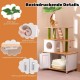 FANTASK 175 cm Cat Scratching Post with Cat Cabinet, Cat Tree with Scratching Board & Entrance & Play Ball & Ladder & Artificial Plant, Cat House Cat Scratching Post Large with Cave, Cat Furniture FANTASK 175 cm Cat Scratching Post with Cat Cabinet, Cat Tree with Scratching Board & Entrance & Play Ball & Ladder & Artificial Plant, Cat House Cat Scratching Post Large with Cave, Cat Furniture