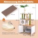 FANTASK 175 cm Cat Scratching Post with Cat Cabinet, Cat Tree with Scratching Board & Entrance & Play Ball & Ladder & Artificial Plant, Cat House Cat Scratching Post Large with Cave, Cat Furniture FANTASK 175 cm Cat Scratching Post with Cat Cabinet, Cat Tree with Scratching Board & Entrance & Play Ball & Ladder & Artificial Plant, Cat House Cat Scratching Post Large with Cave, Cat Furniture