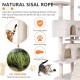 FDW Cat Scratching Tree, Height 139 cm, Play Tower for Cats with 2 Caves, 3 Platforms, 2 Sisal Balls, Climbing Tree, Multiple Levels, Ideal for 3-4 Cats, Dark Grey FDW Cat Scratching Tree, Height 139 cm, Play Tower for Cats with 2 Caves, 3 Platforms, 2 Sisal Balls, Climbing Tree, Multiple Levels, Ideal for 3-4 Cats, Dark Grey