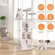 FDW Cat Scratching Tree, Height 139 cm, Play Tower for Cats with 2 Caves, 3 Platforms, 2 Sisal Balls, Climbing Tree, Multiple Levels, Ideal for 3-4 Cats, Dark Grey FDW Cat Scratching Tree, Height 139 cm, Play Tower for Cats with 2 Caves, 3 Platforms, 2 Sisal Balls, Climbing Tree, Multiple Levels, Ideal for 3-4 Cats, Dark Grey