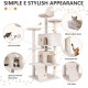 FDW Cat Scratching Tree, Height 139 cm, Play Tower for Cats with 2 Caves, 3 Platforms, 2 Sisal Balls, Climbing Tree, Multiple Levels, Ideal for 3-4 Cats, Dark Grey FDW Cat Scratching Tree, Height 139 cm, Play Tower for Cats with 2 Caves, 3 Platforms, 2 Sisal Balls, Climbing Tree, Multiple Levels, Ideal for 3-4 Cats, Dark Grey