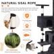 FDW Cat Scratching Tree, Height 139 cm, Play Tower for Cats with 2 Caves, 3 Platforms, 2 Sisal Balls, Climbing Tree, Multiple Levels, Ideal for 3-4 Cats, Dark Grey FDW Cat Scratching Tree, Height 139 cm, Play Tower for Cats with 2 Caves, 3 Platforms, 2 Sisal Balls, Climbing Tree, Multiple Levels, Ideal for 3-4 Cats, Dark Grey