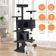 FDW Cat Scratching Tree, Height 139 cm, Play Tower for Cats with 2 Caves, 3 Platforms, 2 Sisal Balls, Climbing Tree, Multiple Levels, Ideal for 3-4 Cats, Dark Grey FDW Cat Scratching Tree, Height 139 cm, Play Tower for Cats with 2 Caves, 3 Platforms, 2 Sisal Balls, Climbing Tree, Multiple Levels, Ideal for 3-4 Cats, Dark Grey