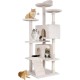 FDW Cat Scratching Tree, Height 139 cm, Play Tower for Cats with 2 Caves, 3 Platforms, 2 Sisal Balls, Climbing Tree, Multiple Levels, Ideal for 3-4 Cats, Dark Grey FDW Cat Scratching Tree, Height 139 cm, Play Tower for Cats with 2 Caves, 3 Platforms, 2 Sisal Balls, Climbing Tree, Multiple Levels, Ideal for 3-4 Cats, Dark Grey