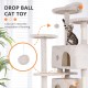 FDW Cat Scratching Tree, Height 139 cm, Play Tower for Cats with 2 Caves, 3 Platforms, 2 Sisal Balls, Climbing Tree, Multiple Levels, Ideal for 3-4 Cats, Dark Grey FDW Cat Scratching Tree, Height 139 cm, Play Tower for Cats with 2 Caves, 3 Platforms, 2 Sisal Balls, Climbing Tree, Multiple Levels, Ideal for 3-4 Cats, Dark Grey