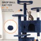 FDW Cat Scratching Tree, Height 139 cm, Play Tower for Cats with 2 Caves, 3 Platforms, 2 Sisal Balls, Climbing Tree, Multiple Levels, Ideal for 3-4 Cats, Grey/Pink FDW Cat Scratching Tree, Height 139 cm, Play Tower for Cats with 2 Caves, 3 Platforms, 2 Sisal Balls, Climbing Tree, Multiple Levels, Ideal for 3-4 Cats, Grey/Pink