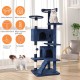 FDW Cat Scratching Tree, Height 139 cm, Play Tower for Cats with 2 Caves, 3 Platforms, 2 Sisal Balls, Climbing Tree, Multiple Levels, Ideal for 3-4 Cats, Grey/Pink FDW Cat Scratching Tree, Height 139 cm, Play Tower for Cats with 2 Caves, 3 Platforms, 2 Sisal Balls, Climbing Tree, Multiple Levels, Ideal for 3-4 Cats, Grey/Pink