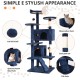 FDW Cat Scratching Tree, Height 139 cm, Play Tower for Cats with 2 Caves, 3 Platforms, 2 Sisal Balls, Climbing Tree, Multiple Levels, Ideal for 3-4 Cats, Grey/Pink FDW Cat Scratching Tree, Height 139 cm, Play Tower for Cats with 2 Caves, 3 Platforms, 2 Sisal Balls, Climbing Tree, Multiple Levels, Ideal for 3-4 Cats, Grey/Pink