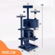 FDW Cat Scratching Tree, Height 139 cm, Play Tower for Cats with 2 Caves, 3 Platforms, 2 Sisal Balls, Climbing Tree, Multiple Levels, Ideal for 3-4 Cats, Grey/Pink FDW Cat Scratching Tree, Height 139 cm, Play Tower for Cats with 2 Caves, 3 Platforms, 2 Sisal Balls, Climbing Tree, Multiple Levels, Ideal for 3-4 Cats, Grey/Pink