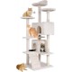 FDW Cat Scratching Tree, Height 139 cm, Play Tower for Cats with 2 Caves, 3 Platforms, 2 Sisal Balls, Climbing Tree, Multiple Levels, Ideal for 3-4 Cats, Grey/Navy FDW Cat Scratching Tree, Height 139 cm, Play Tower for Cats with 2 Caves, 3 Platforms, 2 Sisal Balls, Climbing Tree, Multiple Levels, Ideal for 3-4 Cats, Grey/Navy