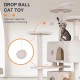 FDW Cat Scratching Tree, Height 139 cm, Play Tower for Cats with 2 Caves, 3 Platforms, 2 Sisal Balls, Climbing Tree, Multiple Levels, Ideal for 3-4 Cats, Grey/Navy FDW Cat Scratching Tree, Height 139 cm, Play Tower for Cats with 2 Caves, 3 Platforms, 2 Sisal Balls, Climbing Tree, Multiple Levels, Ideal for 3-4 Cats, Grey/Navy
