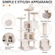 FDW Cat Scratching Tree, Height 139 cm, Play Tower for Cats with 2 Caves, 3 Platforms, 2 Sisal Balls, Climbing Tree, Multiple Levels, Ideal for 3-4 Cats, Grey/Navy FDW Cat Scratching Tree, Height 139 cm, Play Tower for Cats with 2 Caves, 3 Platforms, 2 Sisal Balls, Climbing Tree, Multiple Levels, Ideal for 3-4 Cats, Grey/Navy