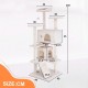 FDW Cat Scratching Tree, Height 139 cm, Play Tower for Cats with 2 Caves, 3 Platforms, 2 Sisal Balls, Climbing Tree, Multiple Levels, Ideal for 3-4 Cats, Grey/Navy FDW Cat Scratching Tree, Height 139 cm, Play Tower for Cats with 2 Caves, 3 Platforms, 2 Sisal Balls, Climbing Tree, Multiple Levels, Ideal for 3-4 Cats, Grey/Navy