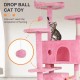 FDW Cat Scratching Tree, Height 139 cm, Play Tower for Cats with 2 Caves, 3 Platforms, 2 Sisal Balls, Climbing Tree, Multiple Levels, Ideal for 3-4 Cats, Grey/Navy FDW Cat Scratching Tree, Height 139 cm, Play Tower for Cats with 2 Caves, 3 Platforms, 2 Sisal Balls, Climbing Tree, Multiple Levels, Ideal for 3-4 Cats, Grey/Navy