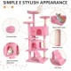 FDW Cat Scratching Tree, Height 139 cm, Play Tower for Cats with 2 Caves, 3 Platforms, 2 Sisal Balls, Climbing Tree, Multiple Levels, Ideal for 3-4 Cats, Grey/Navy FDW Cat Scratching Tree, Height 139 cm, Play Tower for Cats with 2 Caves, 3 Platforms, 2 Sisal Balls, Climbing Tree, Multiple Levels, Ideal for 3-4 Cats, Grey/Navy