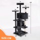 FDW Cat Scratching Tree, Height 139 cm, Play Tower for Cats with 2 Caves, 3 Platforms, 2 Sisal Balls, Climbing Tree, Multiple Levels, Ideal for 3-4 Cats, Grey/Navy FDW Cat Scratching Tree, Height 139 cm, Play Tower for Cats with 2 Caves, 3 Platforms, 2 Sisal Balls, Climbing Tree, Multiple Levels, Ideal for 3-4 Cats, Grey/Navy
