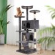 FDW Cat Scratching Tree, Height 139 cm, Play Tower for Cats with 2 Caves, 3 Platforms, 2 Sisal Balls, Climbing Tree, Multiple Levels, Ideal for 3-4 Cats, Grey/Navy FDW Cat Scratching Tree, Height 139 cm, Play Tower for Cats with 2 Caves, 3 Platforms, 2 Sisal Balls, Climbing Tree, Multiple Levels, Ideal for 3-4 Cats, Grey/Navy