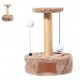 FOR ADVENTUR Small Cat Playground Scratching Post with 2 Balls Soft Lining MDF/Polyester 37 x 26 x 36 cm FOR ADVENTUR Small Cat Playground Scratching Post with 2 Balls Soft Lining MDF/Polyester 37 x 26 x 36 cm