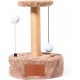 FOR ADVENTUR Small Cat Playground Scratching Post with 2 Balls Soft Lining MDF/Polyester 37 x 26 x 36 cm FOR ADVENTUR Small Cat Playground Scratching Post with 2 Balls Soft Lining MDF/Polyester 37 x 26 x 36 cm