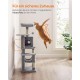 Feandrea Cat Scratching Post, 112cm High, Multi Level Cat Tree with 4 Scratching Posts, 2 Platforms, Hammock, Cave, Smoke Grey, PCT261G01 Feandrea Cat Scratching Post, 112cm High, Multi Level Cat Tree with 4 Scratching Posts, 2 Platforms, Hammock, Cave, Smoke Grey, PCT261G01