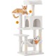 Feandrea Cat Scratching Post, 112cm High, Multi Level Cat Tree with 4 Scratching Posts, 2 Platforms, Hammock, Cave, Smoke Grey, PCT261G01 Feandrea Cat Scratching Post, 112cm High, Multi Level Cat Tree with 4 Scratching Posts, 2 Platforms, Hammock, Cave, Smoke Grey, PCT261G01