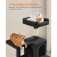 Feandrea Cat Scratching Post, 112cm High, Multi Level Cat Tree with 4 Scratching Posts, 2 Platforms, Hammock, Cave, Smoke Grey, PCT261G01 Feandrea Cat Scratching Post, 112cm High, Multi Level Cat Tree with 4 Scratching Posts, 2 Platforms, Hammock, Cave, Smoke Grey, PCT261G01