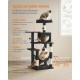 Feandrea Cat Scratching Post, 112cm High, Multi Level Cat Tree with 4 Scratching Posts, 2 Platforms, Hammock, Cave, Smoke Grey, PCT261G01 Feandrea Cat Scratching Post, 112cm High, Multi Level Cat Tree with 4 Scratching Posts, 2 Platforms, Hammock, Cave, Smoke Grey, PCT261G01