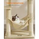 Feandrea Cat Scratching Post, 112cm High, Multi Level Cat Tree with 4 Scratching Posts, 2 Platforms, Hammock, Cave, Smoke Grey, PCT261G01 Feandrea Cat Scratching Post, 112cm High, Multi Level Cat Tree with 4 Scratching Posts, 2 Platforms, Hammock, Cave, Smoke Grey, PCT261G01