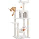 Feandrea Cat Scratching Post, 112cm High, Multi Level Cat Tree with 4 Scratching Posts, 2 Platforms, Hammock, Cave, Smoke Grey, PCT261G01 Feandrea Cat Scratching Post, 112cm High, Multi Level Cat Tree with 4 Scratching Posts, 2 Platforms, Hammock, Cave, Smoke Grey, PCT261G01