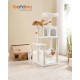 Feandrea Cat Scratching Post, 112cm High, Multi Level Cat Tree with 4 Scratching Posts, 2 Platforms, Hammock, Cave, Smoke Grey, PCT261G01 Feandrea Cat Scratching Post, 112cm High, Multi Level Cat Tree with 4 Scratching Posts, 2 Platforms, Hammock, Cave, Smoke Grey, PCT261G01