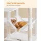 Feandrea Cat Scratching Post, 112cm High, Multi Level Cat Tree with 4 Scratching Posts, 2 Platforms, Hammock, Cave, Smoke Grey, PCT261G01 Feandrea Cat Scratching Post, 112cm High, Multi Level Cat Tree with 4 Scratching Posts, 2 Platforms, Hammock, Cave, Smoke Grey, PCT261G01