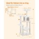 Feandrea Cat Scratching Post, 112cm High, Multi Level Cat Tree with 4 Scratching Posts, 2 Platforms, Hammock, Cave, Smoke Grey, PCT261G01 Feandrea Cat Scratching Post, 112cm High, Multi Level Cat Tree with 4 Scratching Posts, 2 Platforms, Hammock, Cave, Smoke Grey, PCT261G01