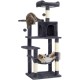 Feandrea Cat Scratching Post, 112cm High, Multi Level Cat Tree with 4 Scratching Posts, 2 Platforms, Hammock, Cave, Smoke Grey, PCT261G01 Feandrea Cat Scratching Post, 112cm High, Multi Level Cat Tree with 4 Scratching Posts, 2 Platforms, Hammock, Cave, Smoke Grey, PCT261G01