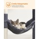 Feandrea Cat Scratching Post, 112cm High, Multi Level Cat Tree with 4 Scratching Posts, 2 Platforms, Hammock, Cave, Smoke Grey, PCT261G01 Feandrea Cat Scratching Post, 112cm High, Multi Level Cat Tree with 4 Scratching Posts, 2 Platforms, Hammock, Cave, Smoke Grey, PCT261G01