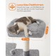 Feandrea Cat Scratching Post, 112cm High, Multi Level Cat Tree with 4 Scratching Posts, 2 Platforms, Hammock, Cave, Smoke Grey, PCT261G01 Feandrea Cat Scratching Post, 112cm High, Multi Level Cat Tree with 4 Scratching Posts, 2 Platforms, Hammock, Cave, Smoke Grey, PCT261G01